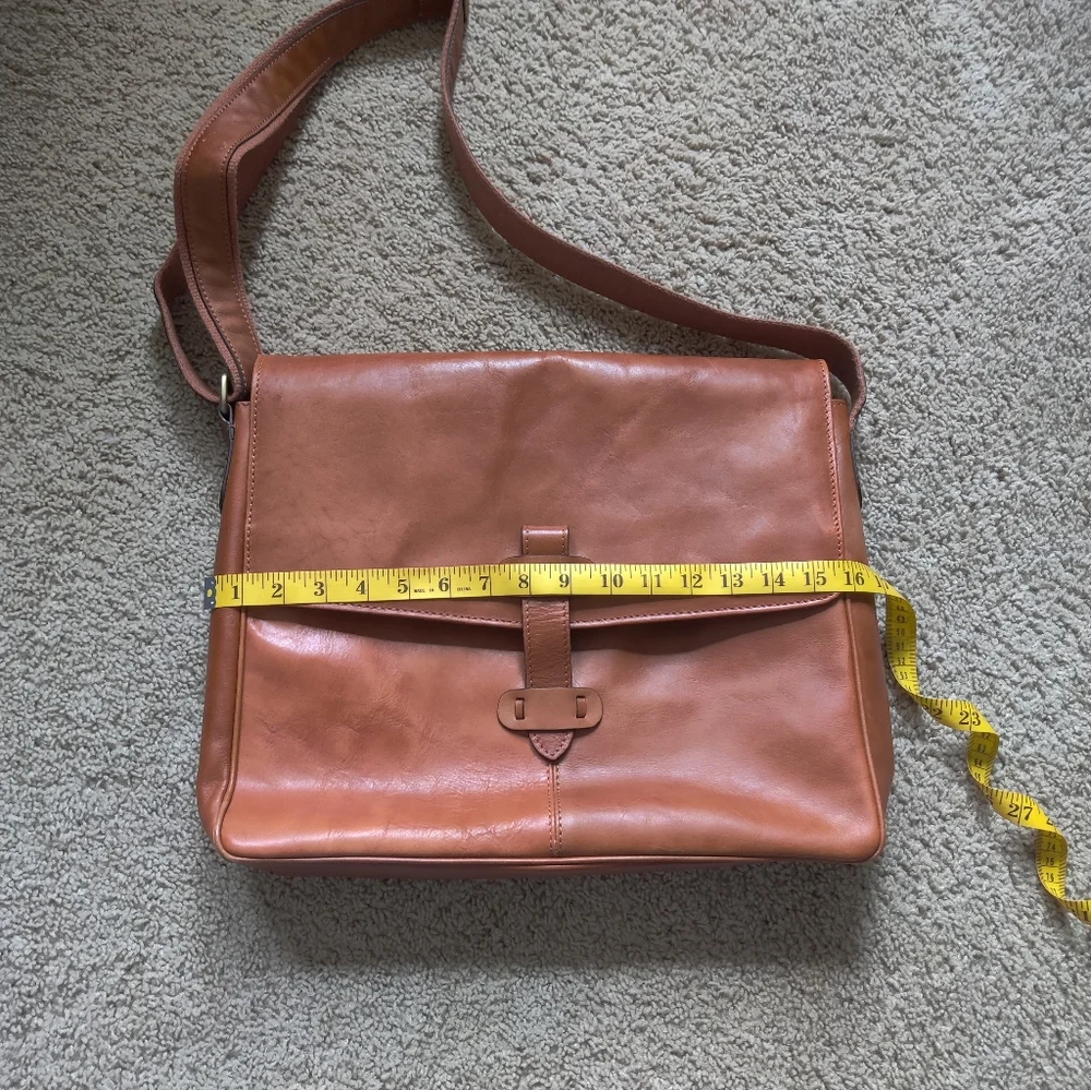 NEW The Old Angler Leather Messenger Bag